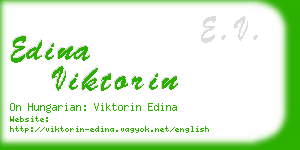 edina viktorin business card